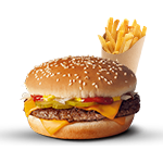 Qtr Pounder Burger & Chips 